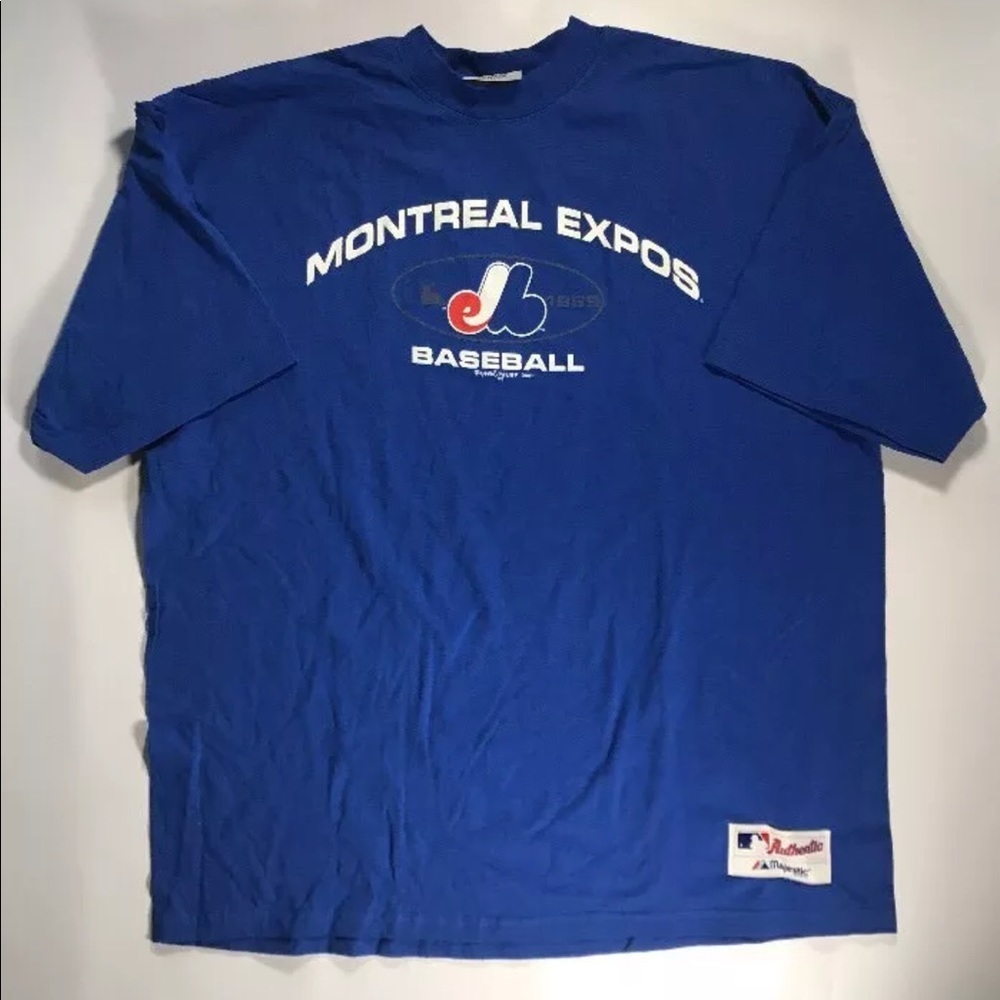 Vintage Montreal Expos 2000 Blue Majestic T-shirt